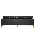 Florence Knoll Leather 3 Seat Sofa Replica